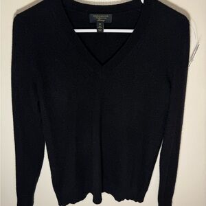 Charter Club Black Cashmere V-Neck Sweater